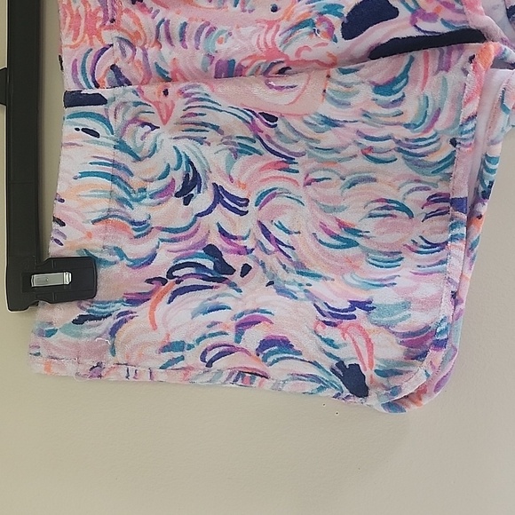 Lilly Pulitzer Multicolor Pelican Pink Head in The Sand Terry Cloth Shorts Sz S - Picture 3 of 10